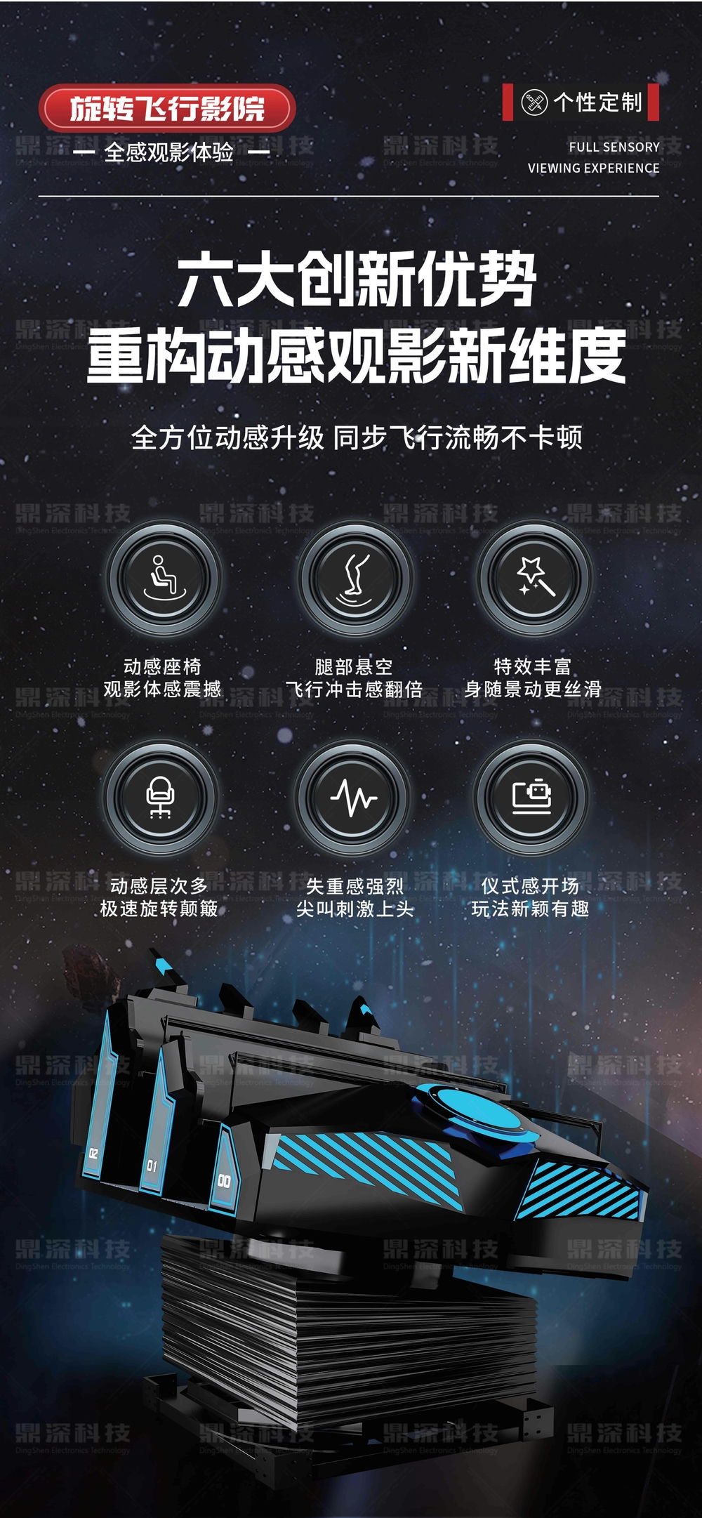 裸眼5D旋转飞行影院