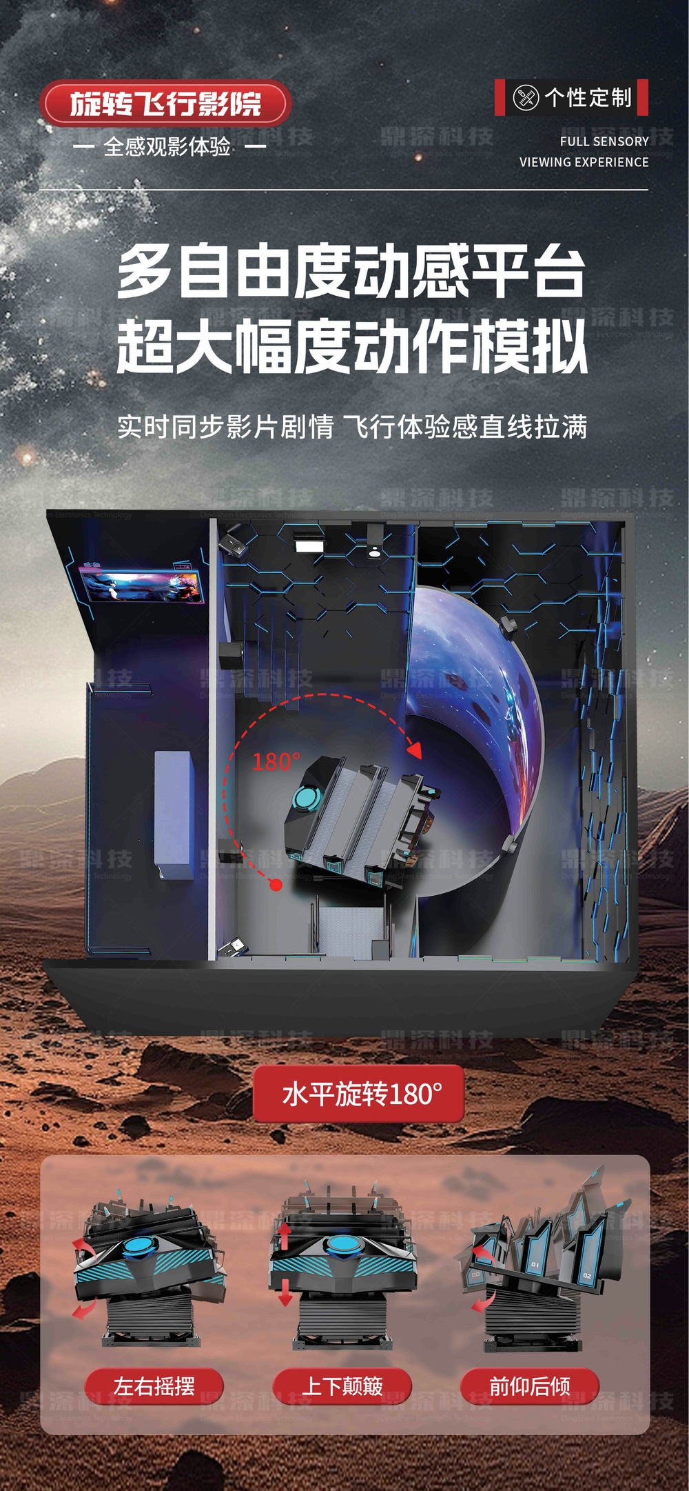 裸眼5D旋转飞行影院