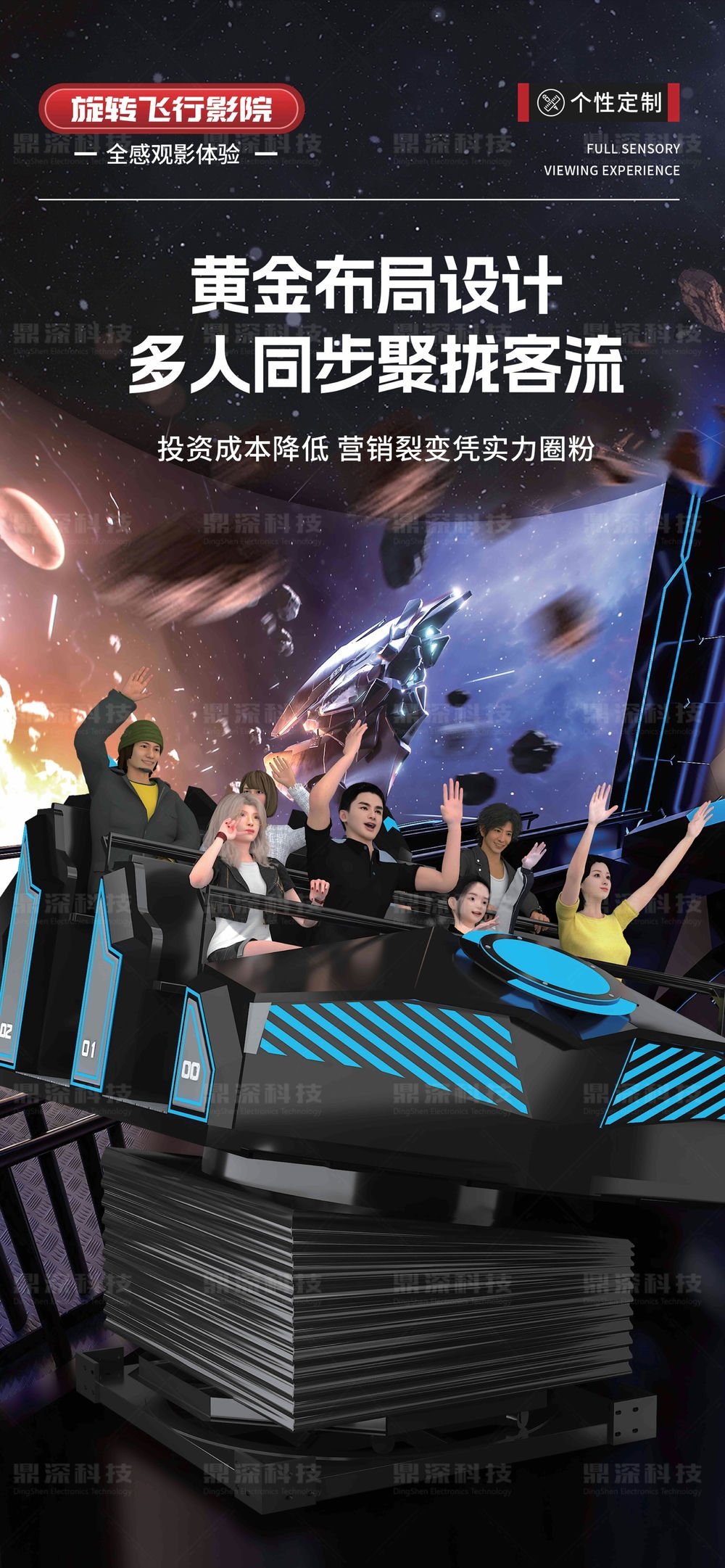 裸眼5D旋转飞行影院