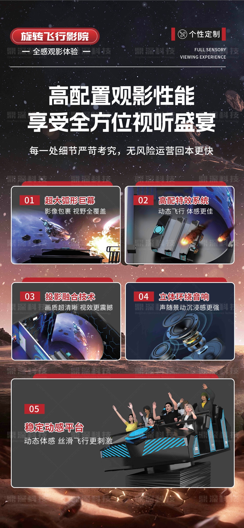 裸眼5D旋转飞行影院