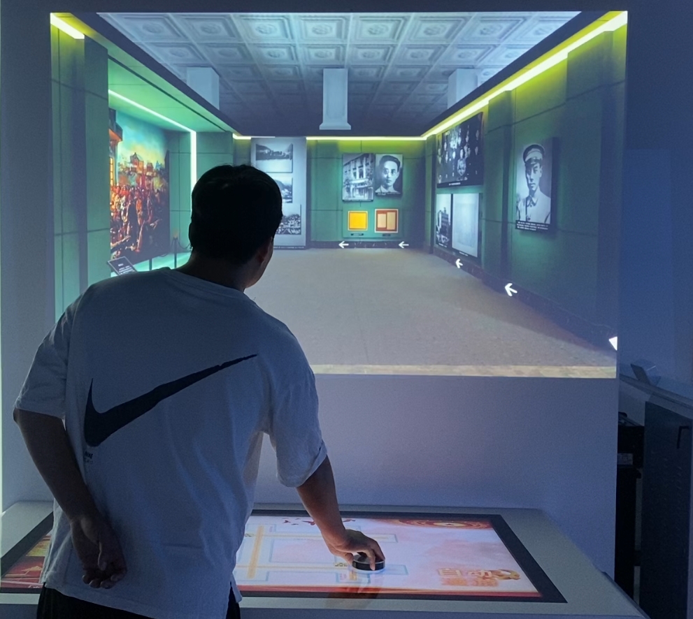 AR党建互动魔屏_AR党建电子沙盘系统_VR党建一体机