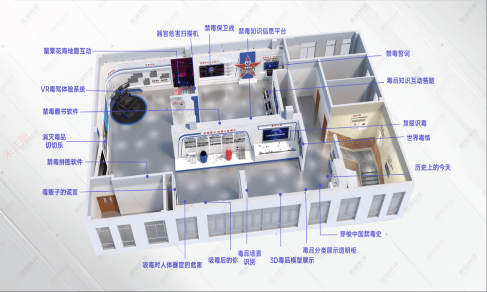 禁毒警示教育基地 沉浸式禁毒展厅 数字化禁毒馆建设