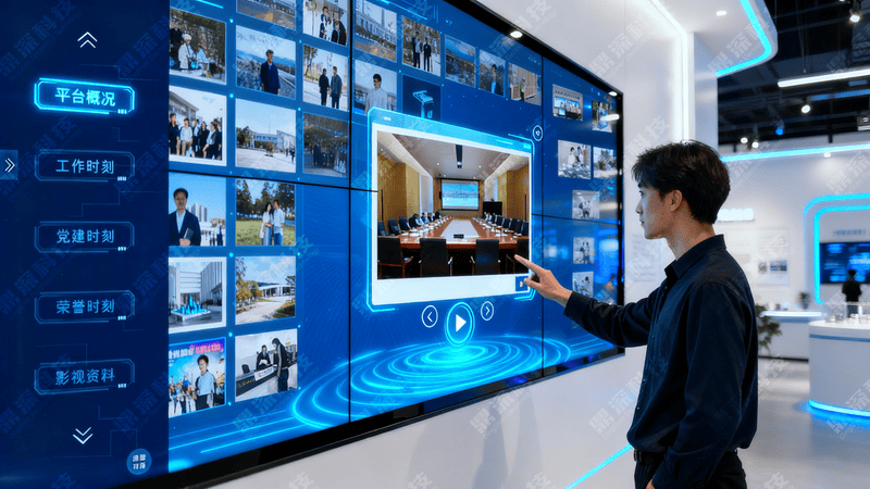 大屏互动数字墙|触摸屏展示软件|互动式多媒体展项