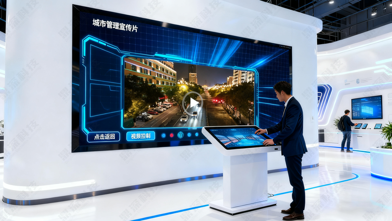 飞屏互动系统-多媒体飞屏软件-展厅双屏联动软件