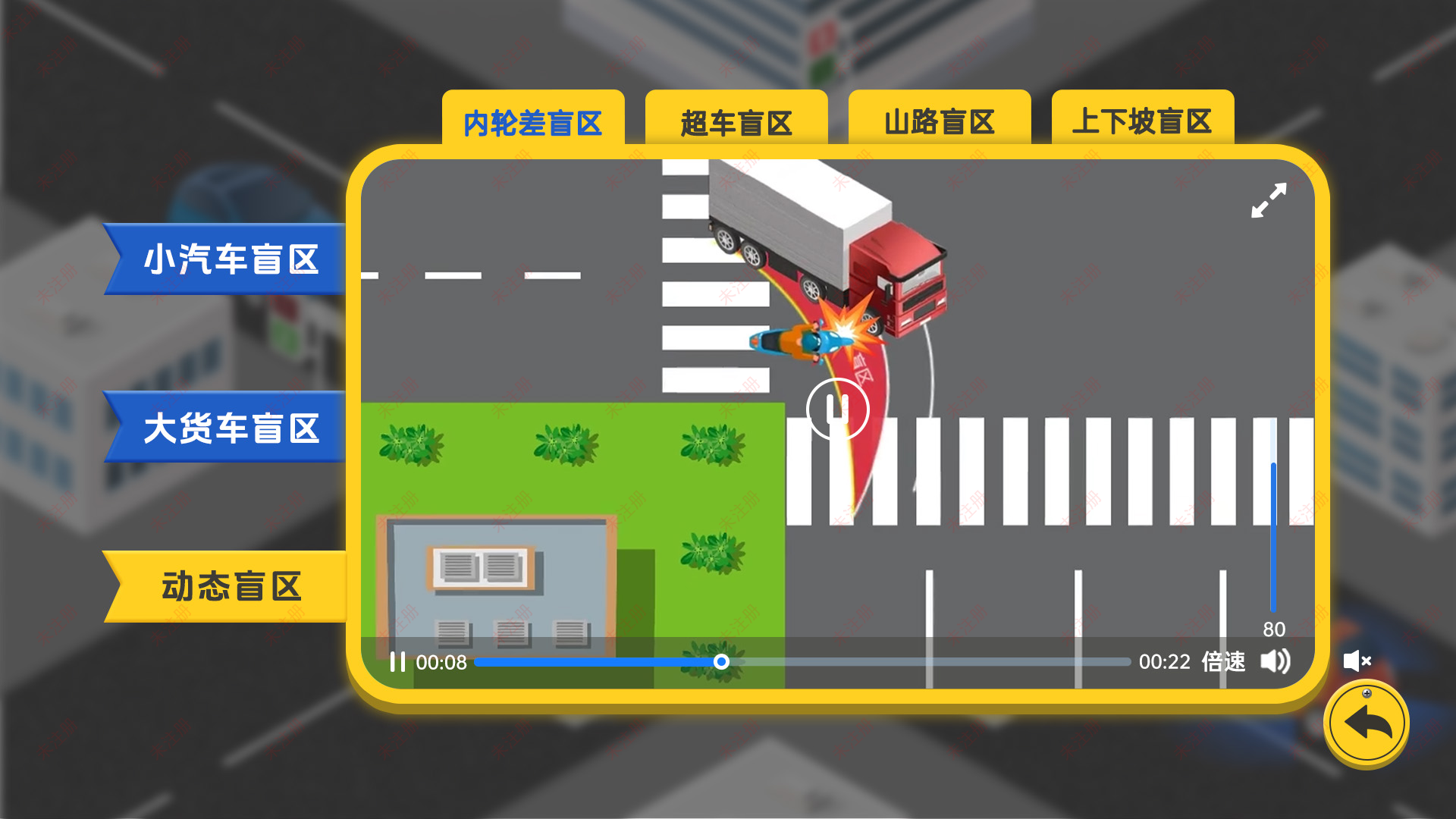 大货车盲区体验系统|大货车盲区事故体验|交通安全展馆设备