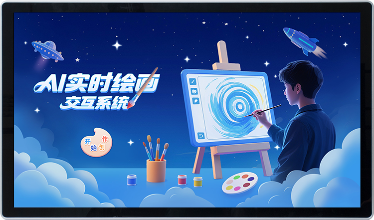 数字展馆AI实时绘画交互系统